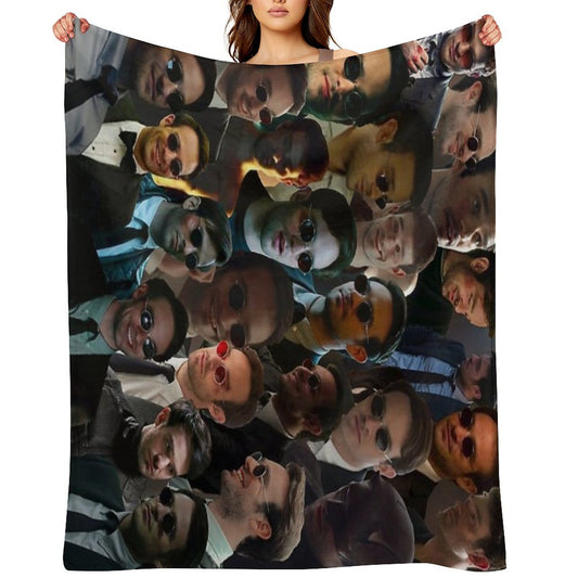 Devil Dare Photo Collage Throw Blanket