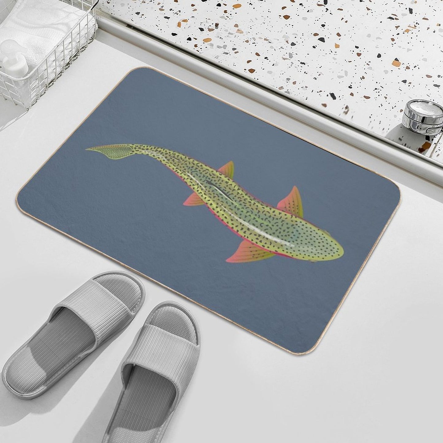 Trout From Above Bath Mat