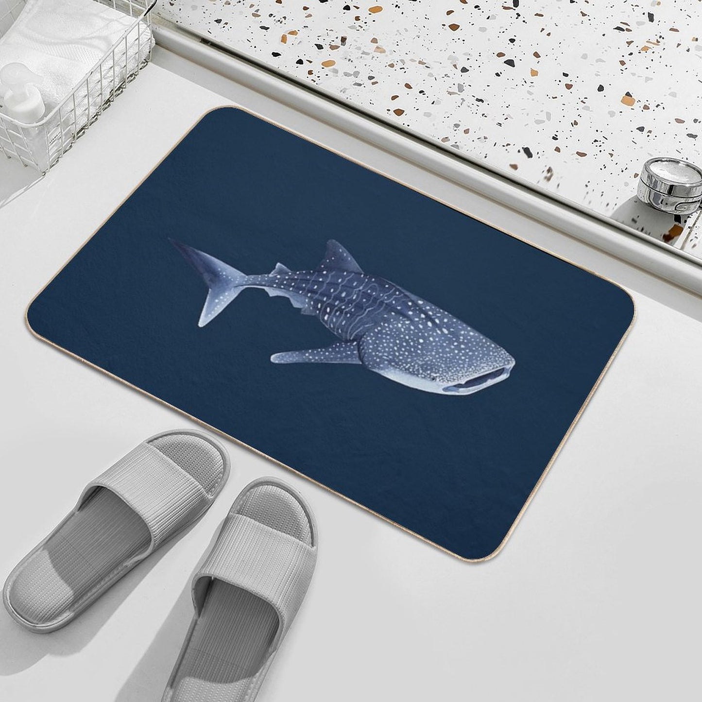 WHALE SHARK-Rhincodon Typus Bath Mat
