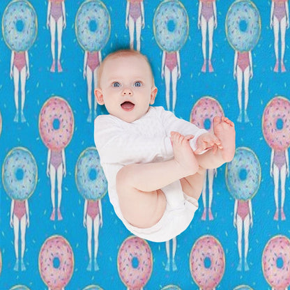 The Summer Treats  Pool Party Doughnut Throw Blanket