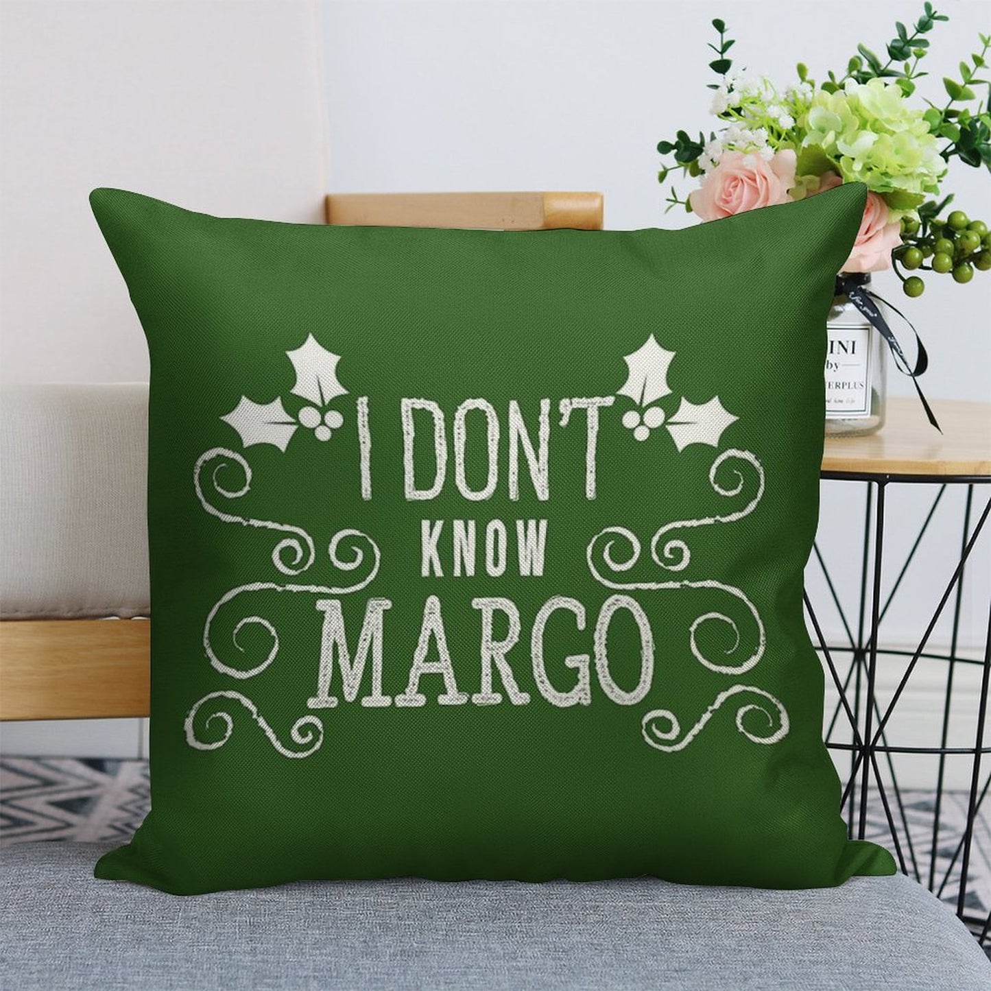 Christmas Vacation Todd And Margo Quote by Kelly Design Company Linen Throw Pillow Cover