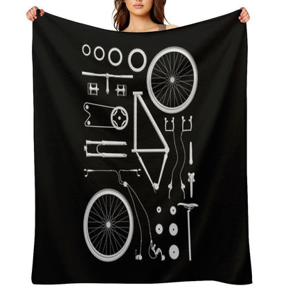 Bike Exploded Throw Blanket