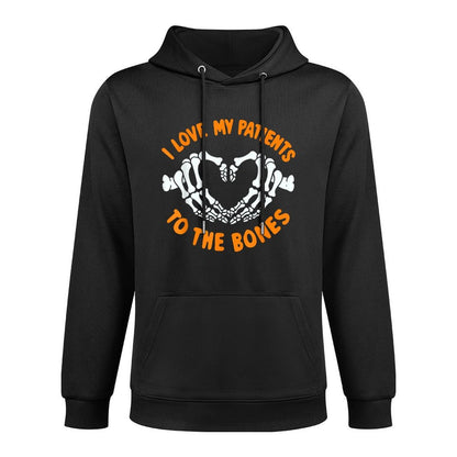 I Love My Patients To The Bones Chiropractor Halloween Breathable Fabric Hoodie