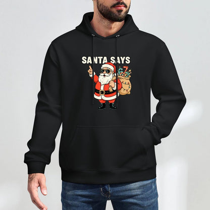 Funny Christmas Santa Says 67 Six Seven Meme Customizable Surface Hoodie