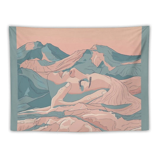 I Saw Her Face In The Mountains Tapestry