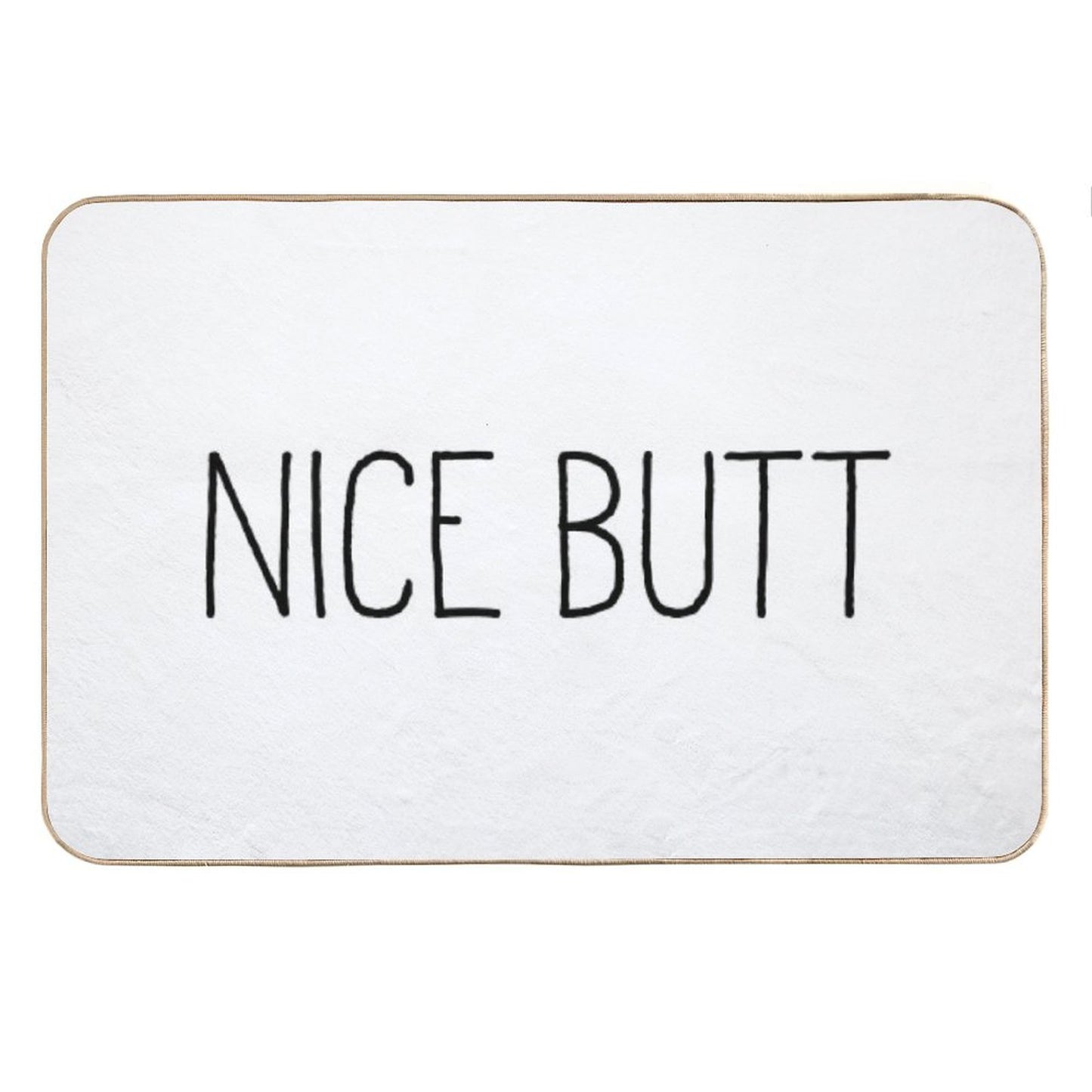 Nice Butt White Bath Mat