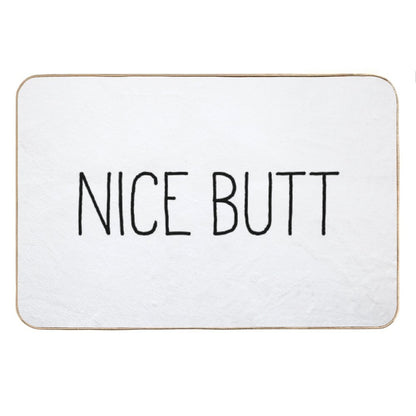 Nice Butt White Bath Mat