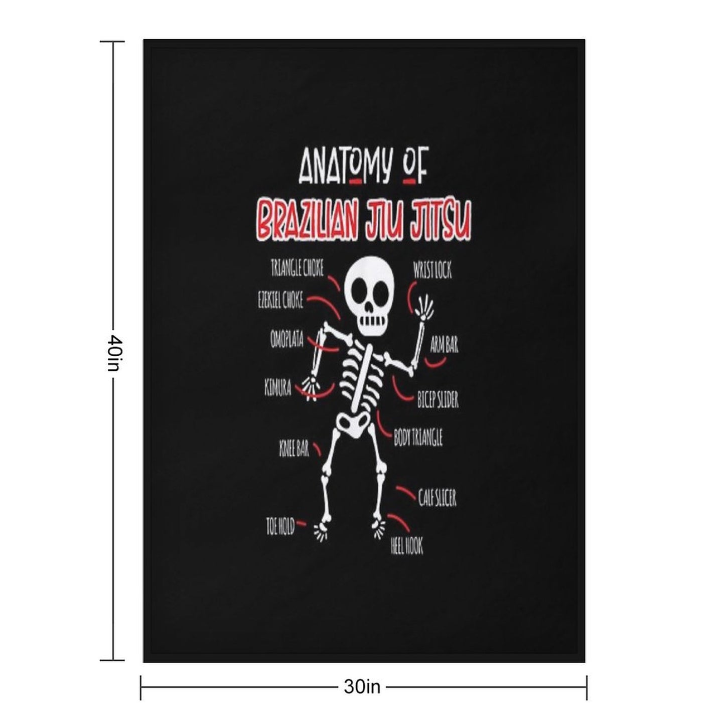 Jiu Jitsu Funny BJJ Gifts Throw Blanket