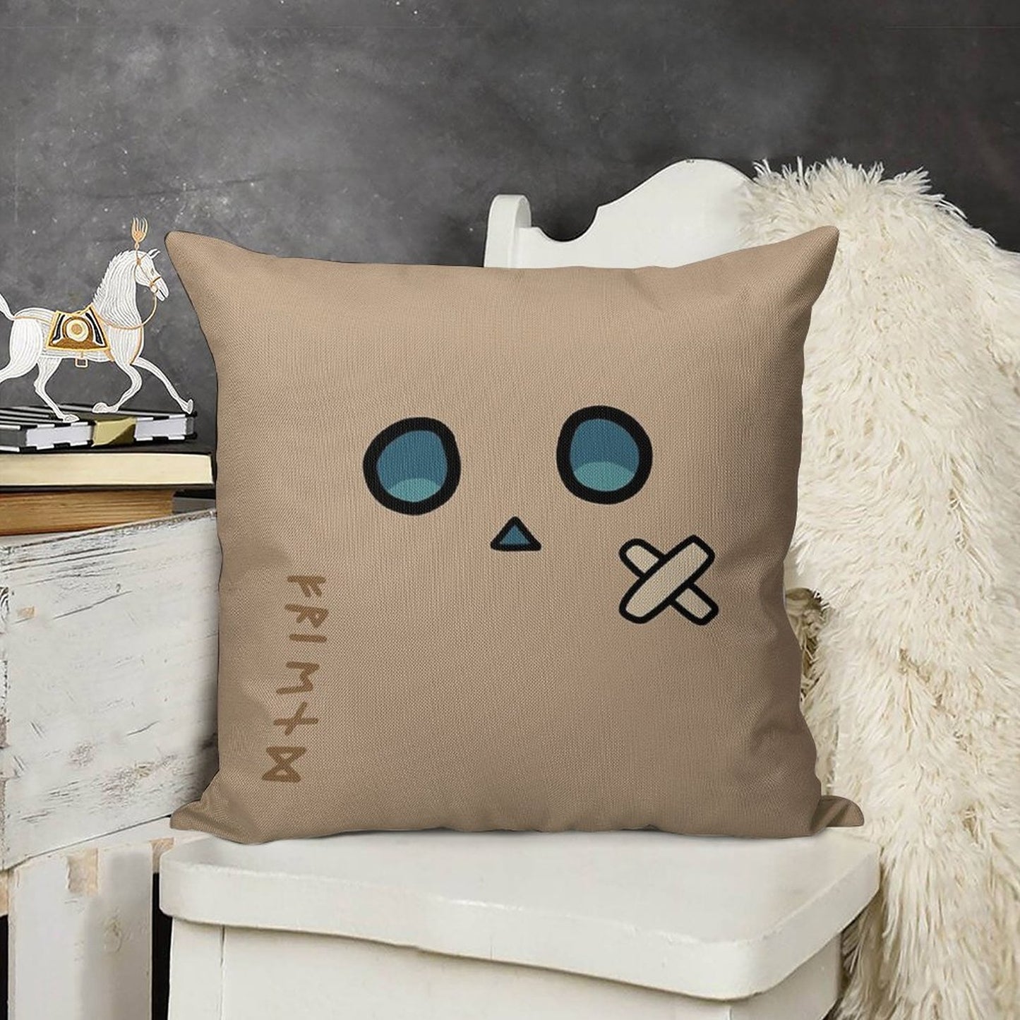 Friend - Nanashi Mumei Mascot △ - Hololive #HoloCouncil Linen Throw Pillow Cover