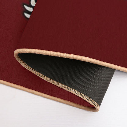 TIBETAN RUG-maroon Bath Mat