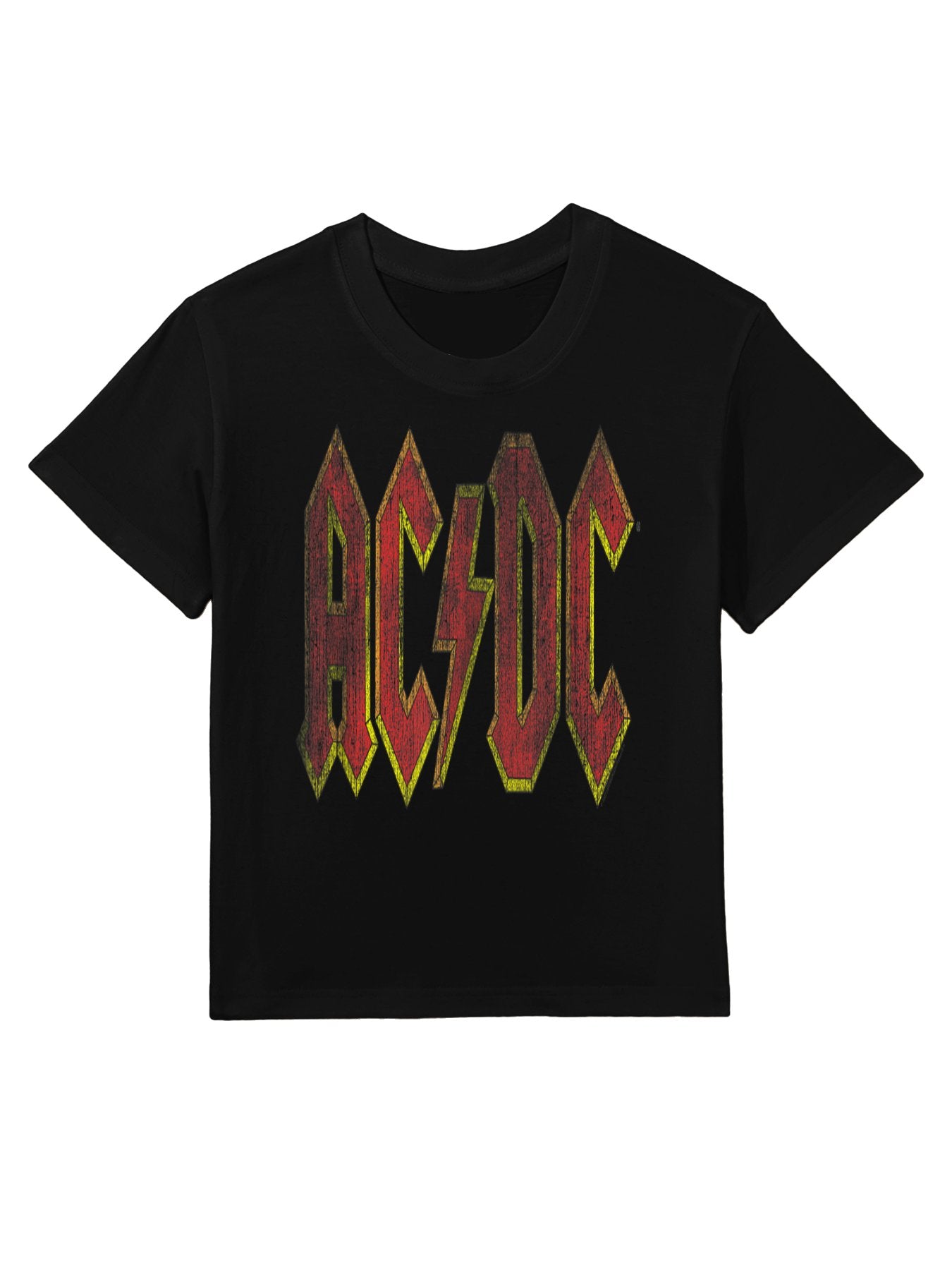 ACDC Distressed Red Logo Rock Music Band Kids T-Shirt