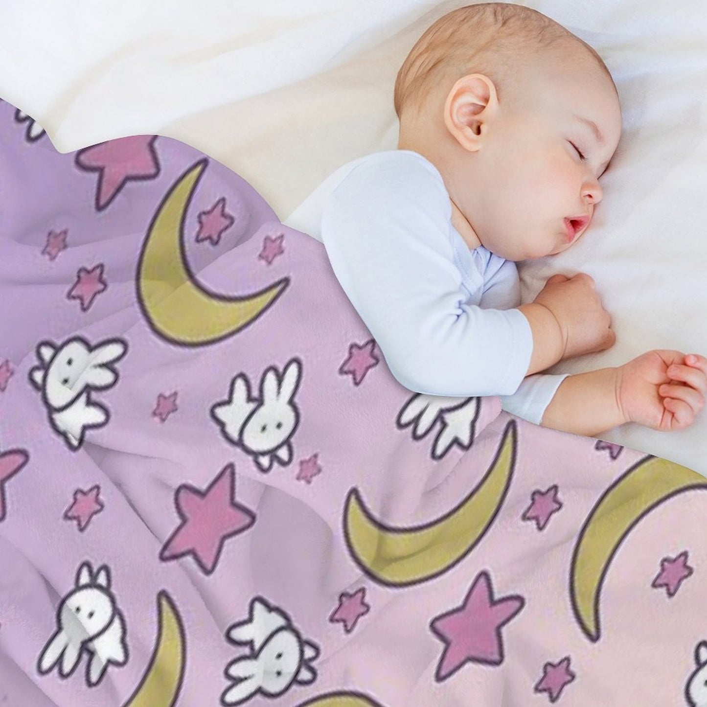 Sailor Moon - Usagi's Print Moon Bunny Blanket Throw Blanket