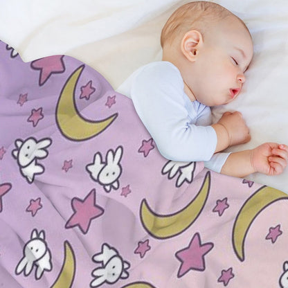 Sailor Moon - Usagi's Print Moon Bunny Blanket Throw Blanket