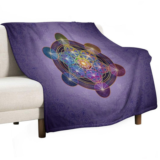 Metatron's Cube Merkabah Throw Blanket