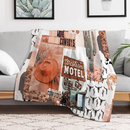 Western, Cowgirl Collage Art  Pinterest, Yeehaw Collage Throw Blanket