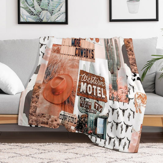 Western, Cowgirl Collage Art  Pinterest, Yeehaw Collage Throw Blanket