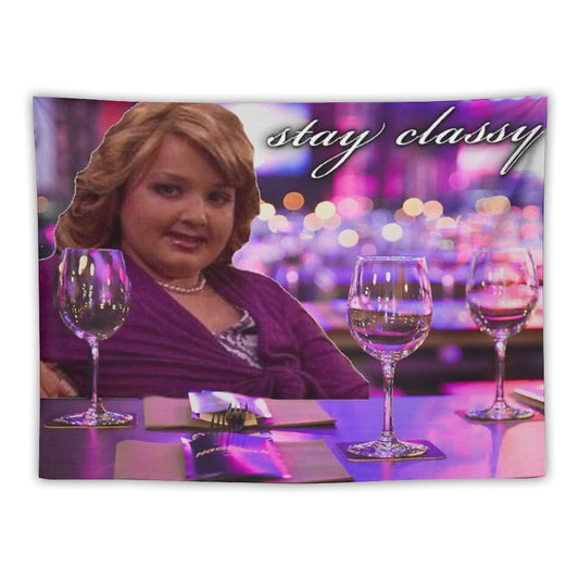 Girl Gibby at The Bar Stay Classy Tapestry