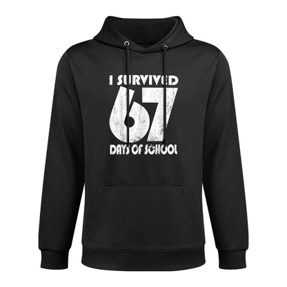 I Survived 67 Days of School Funny Meme 67 Teacher Student Breathable Fabric Hoodie