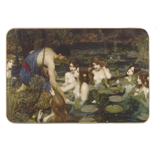 Hylas And The Nymphs - John William Waterhouse Bath Mat
