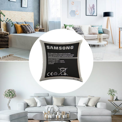 Swollen Battery Premium Linen Throw Pillow Cover