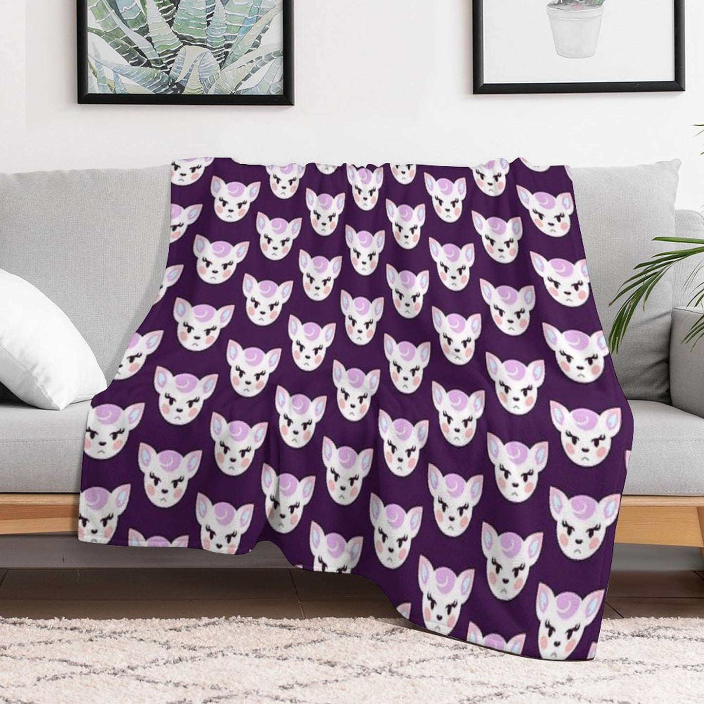 Deer Gal Diana Throw Blanket