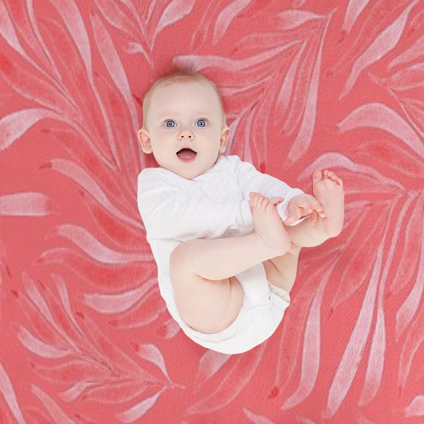 Coral Pink Throw Blanket