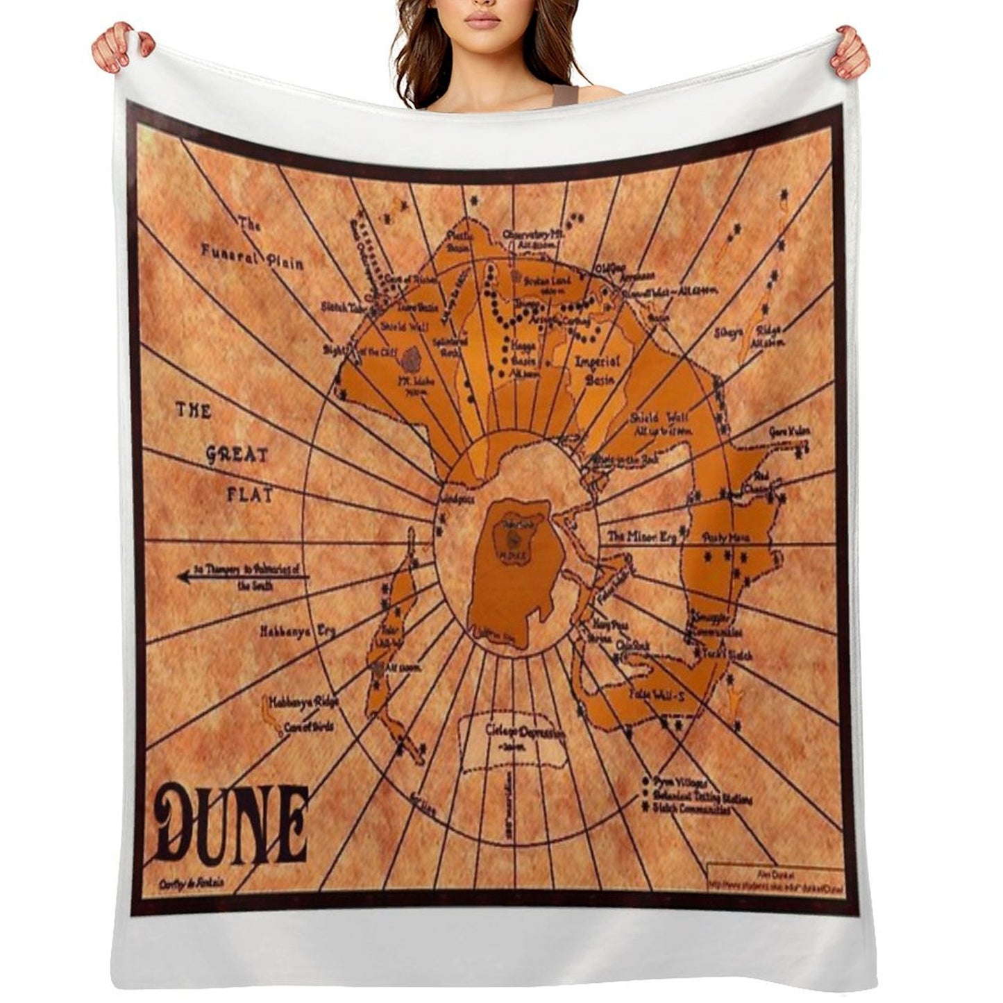 DUNE Map Throw Blanket