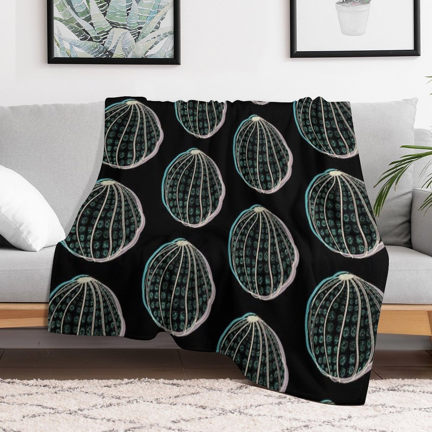 Sea Urchin Throw Blanket
