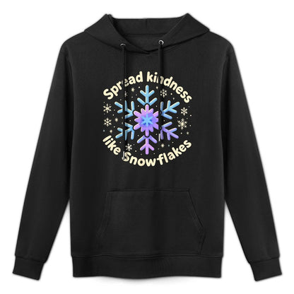 Christmas Snowflake, Spread Kindness Like Snowflakes Unisex Design Hoodie