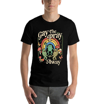 Gay The Pray Away Rainbow Funny Meme Frogs LGBT Pride LGBTQ  Soft T-Shirt