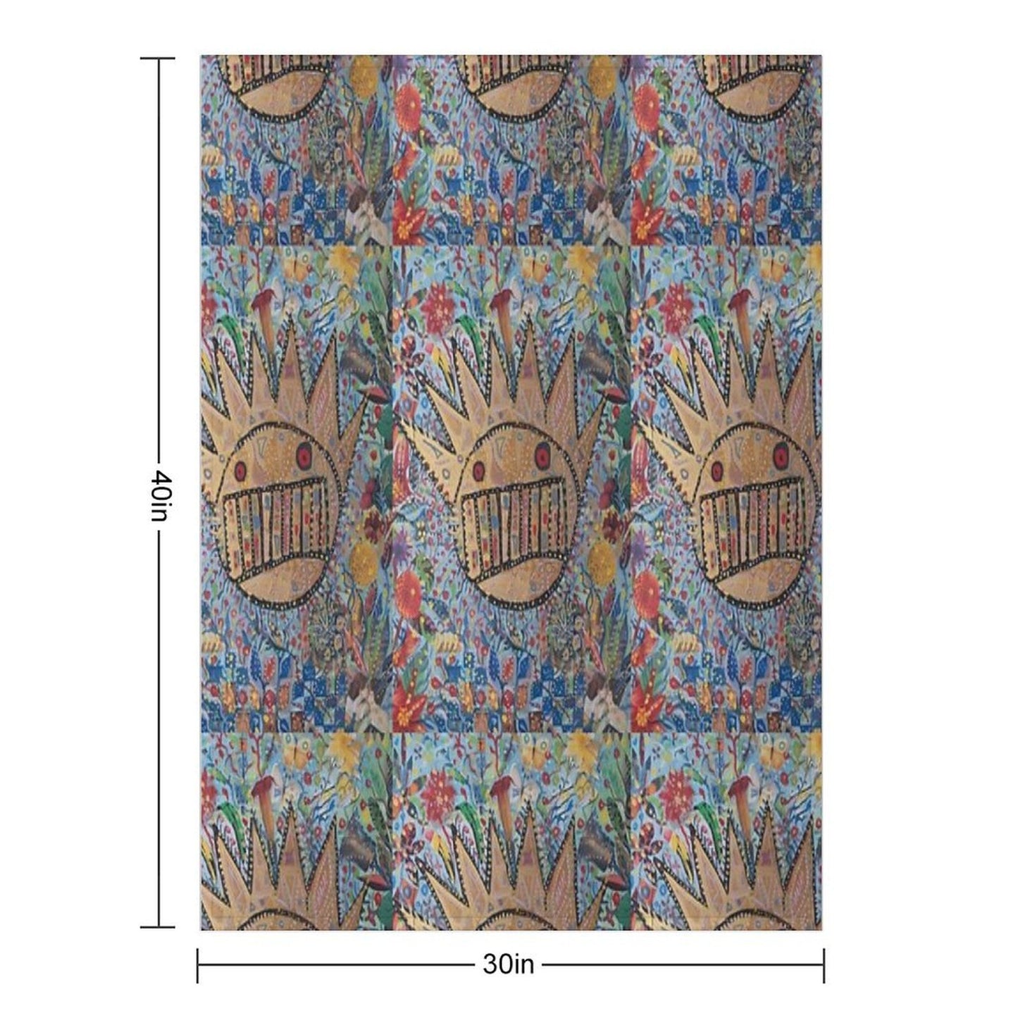 Ween Boognish And Flowers Throw Blanket