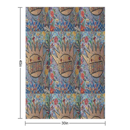 Ween Boognish And Flowers Throw Blanket