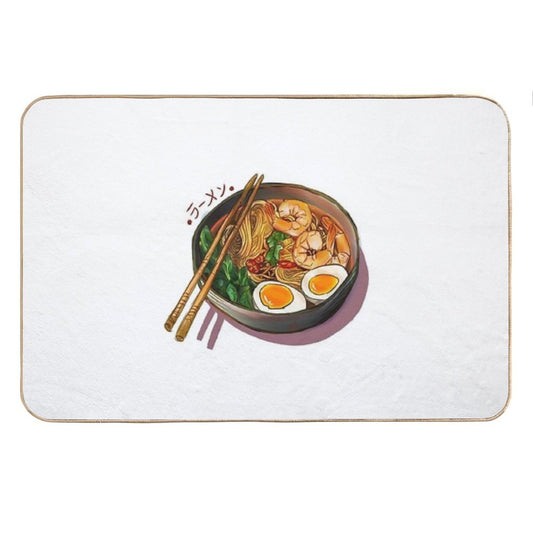 Japanses Ramen Noodles Bowl Bath Mat