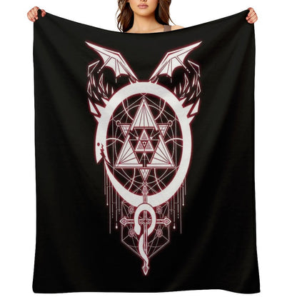 Glowing Snakes of Alchemy Throw Blanket