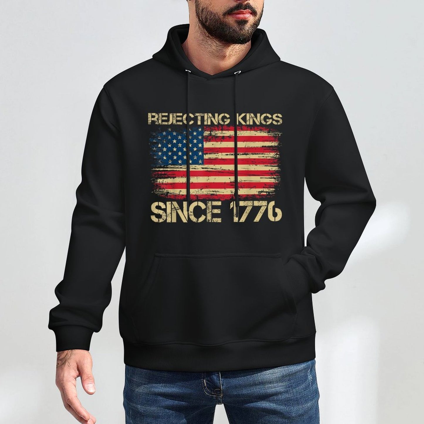 Rejecting Kings Since 1776 American Vintage Shape Retention Hoodie