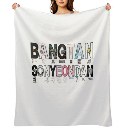 BANGTAN SONYEONDAN BTS Album Cover Design – BTS Discography Fan Art Throw Blanket