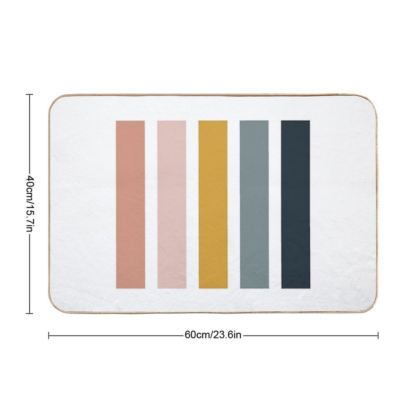 Mid-Century Modern  Neutral Terracotta Colors Bath Mat