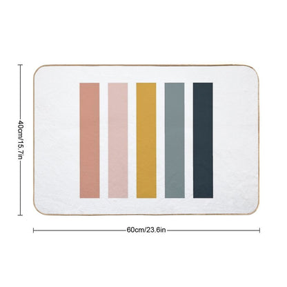 Mid-Century Modern  Neutral Terracotta Colors Bath Mat