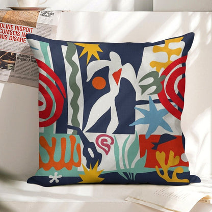 Inspired by Matisse Linen Throw Pillow Cover