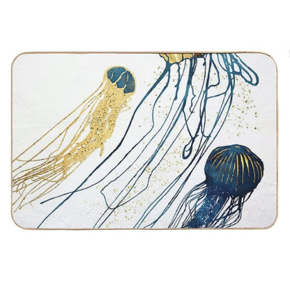 Metallic Jellyfish II Bath Mat