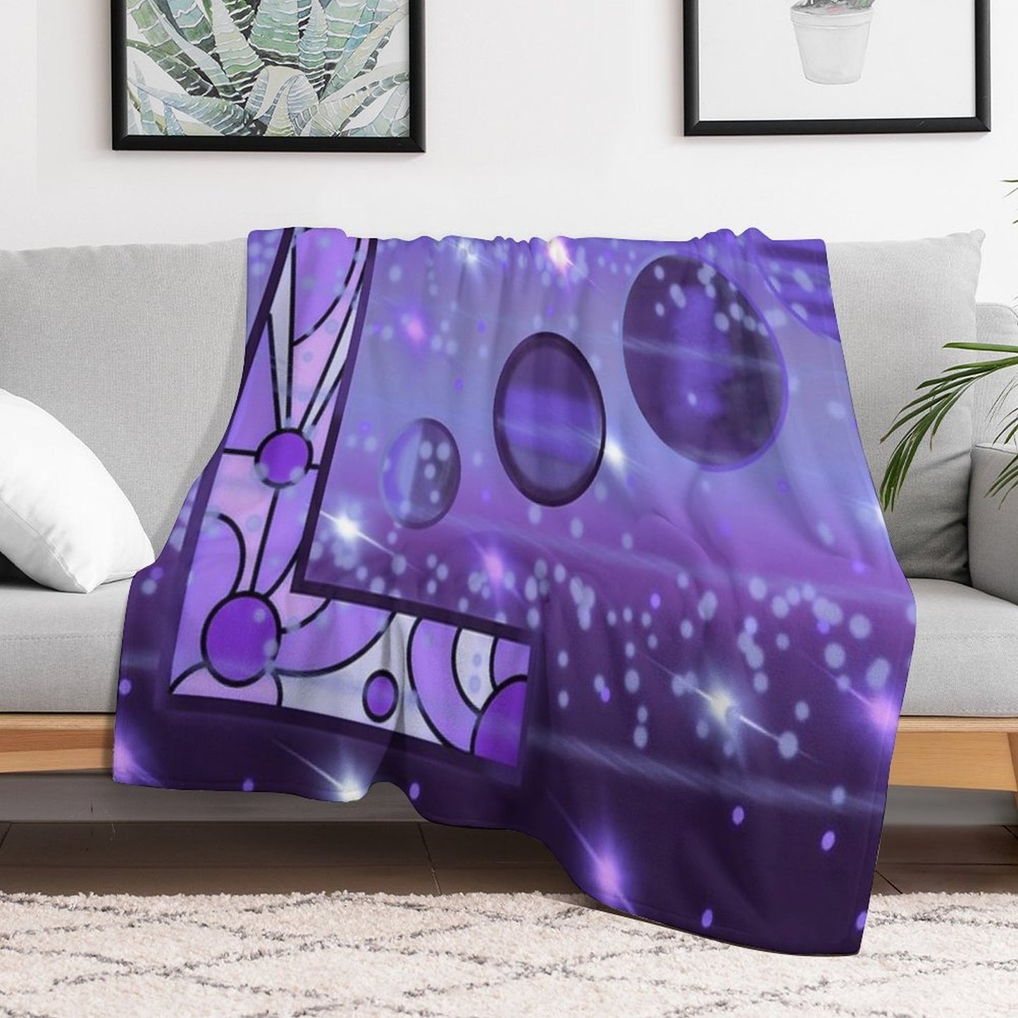 L Blank Throw Blanket