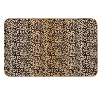 Trendy Leopard Print Aesthetic – Wild Animal Pattern Design Bath Mat