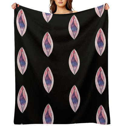 Galaxy Vulva Throw Blanket
