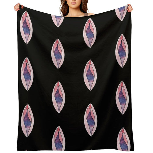 Galaxy Vulva Throw Blanket