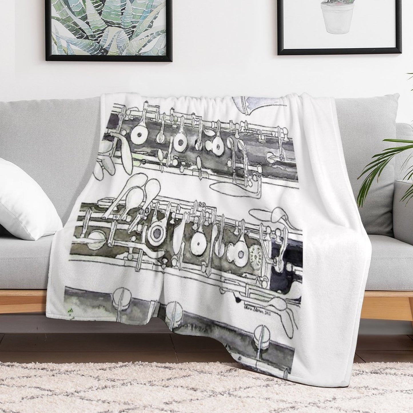 The Oboe Throw Blanket