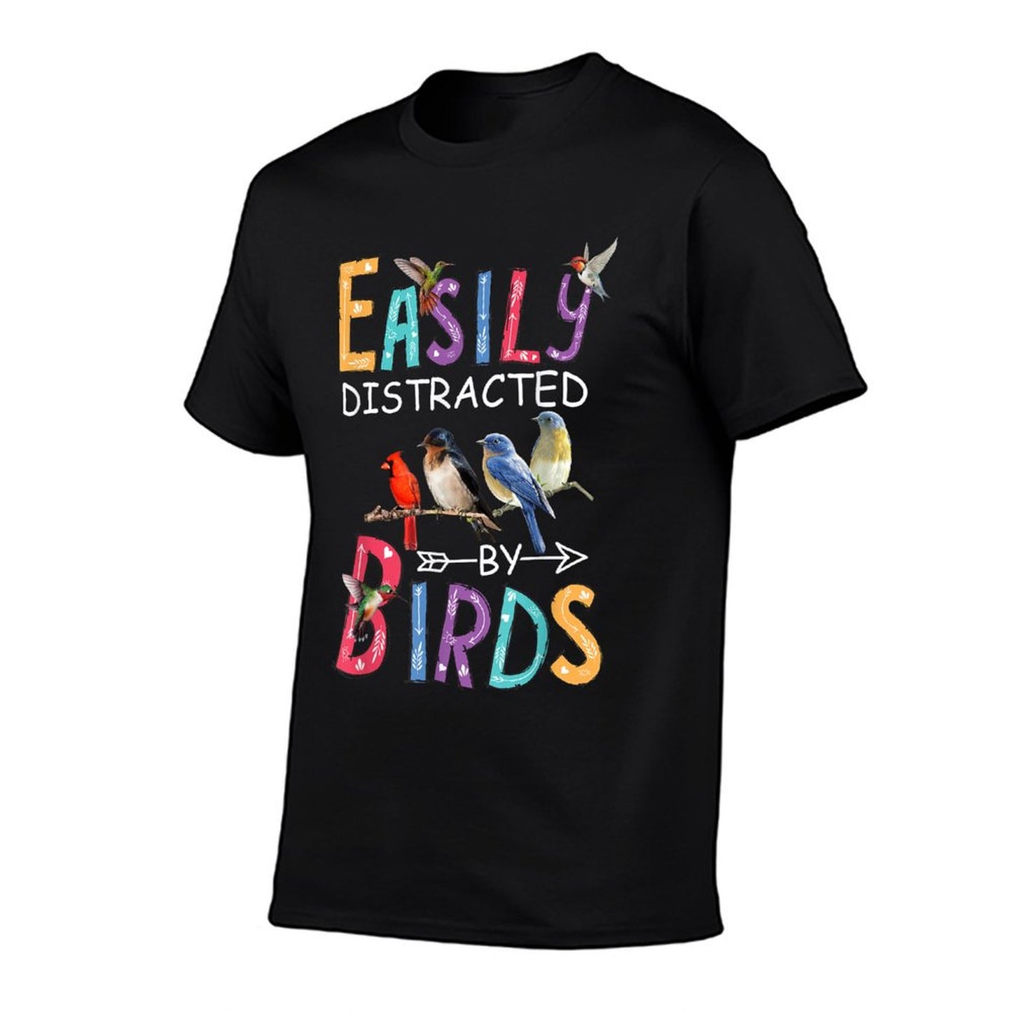 Easily Distracted By Birds Funny Bird T-Shirt