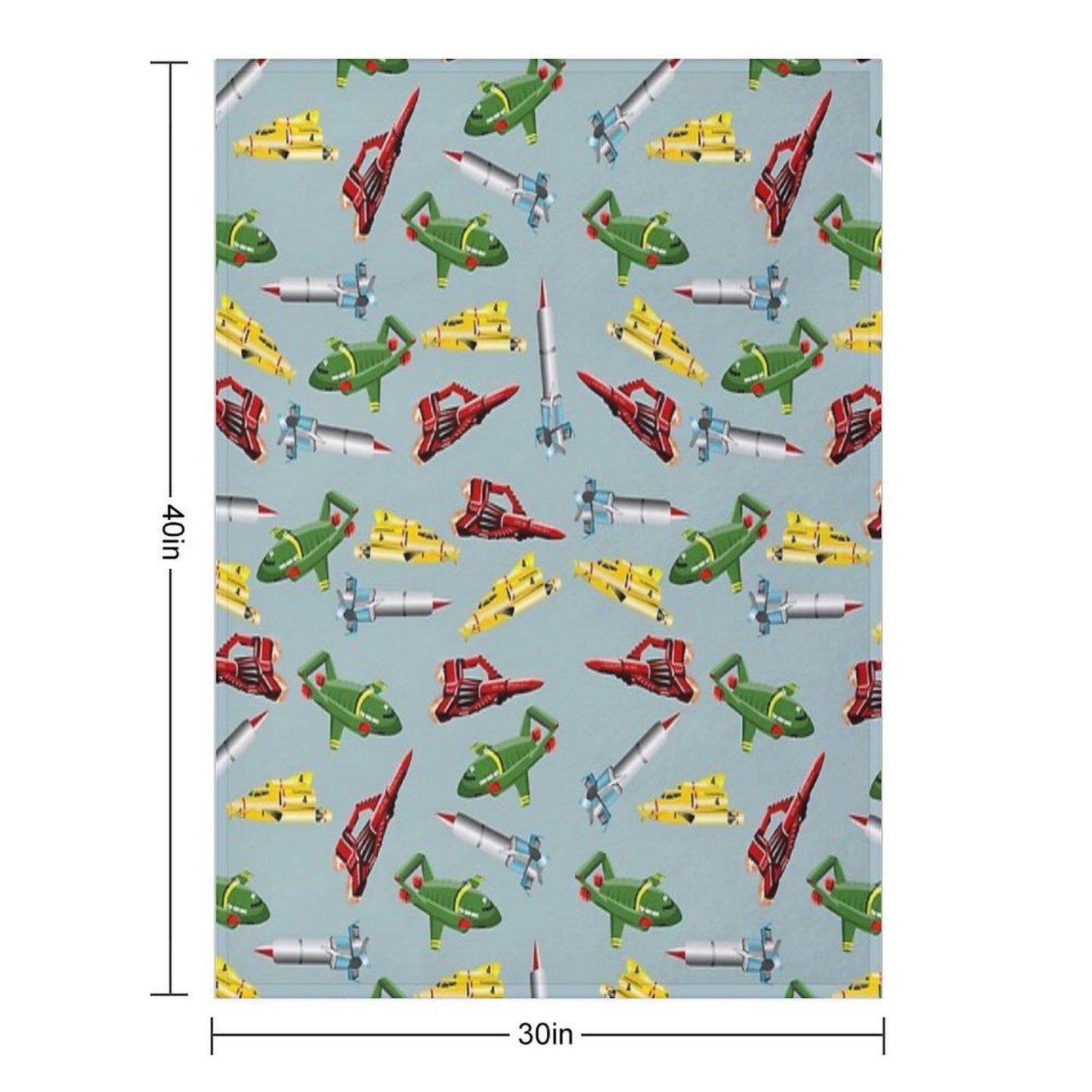 Thunderbirds Pattern Throw Blanket