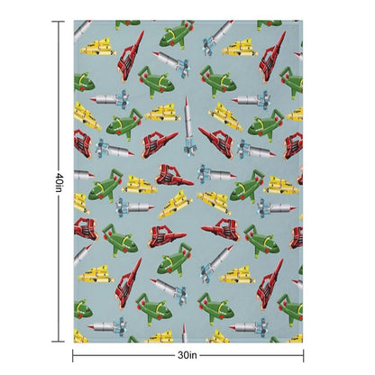 Thunderbirds Pattern Throw Blanket