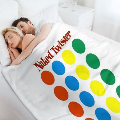 Naked Twister Throw Blanket
