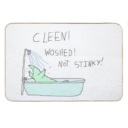 Clean! Washed! Not Stinky! Bath Mat